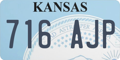 KS license plate 716AJP