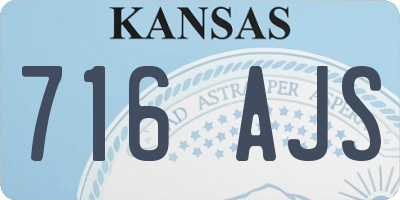 KS license plate 716AJS