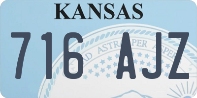 KS license plate 716AJZ