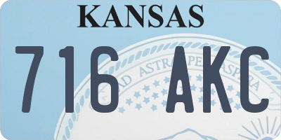 KS license plate 716AKC