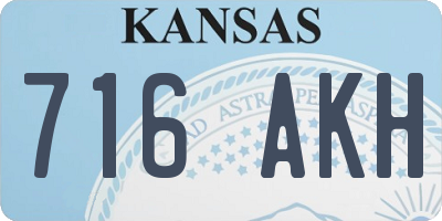 KS license plate 716AKH