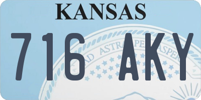 KS license plate 716AKY
