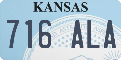 KS license plate 716ALA