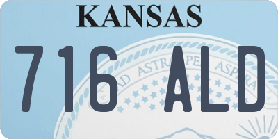 KS license plate 716ALD