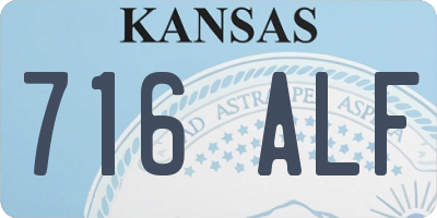 KS license plate 716ALF