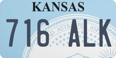 KS license plate 716ALK