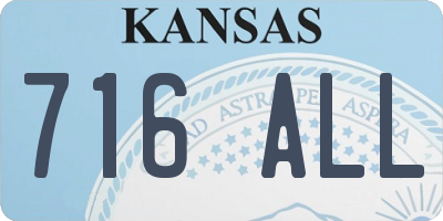 KS license plate 716ALL