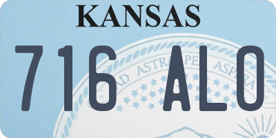 KS license plate 716ALO