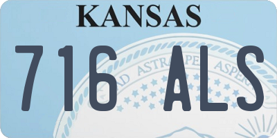 KS license plate 716ALS