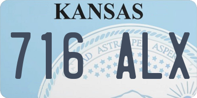 KS license plate 716ALX
