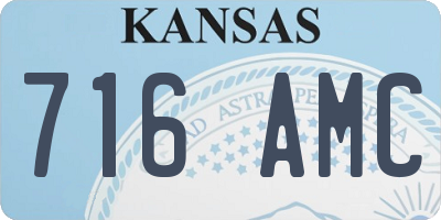 KS license plate 716AMC