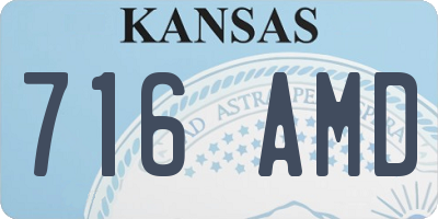 KS license plate 716AMD