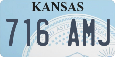 KS license plate 716AMJ