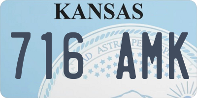 KS license plate 716AMK