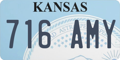 KS license plate 716AMY