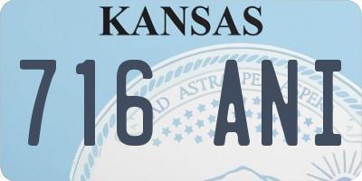 KS license plate 716ANI