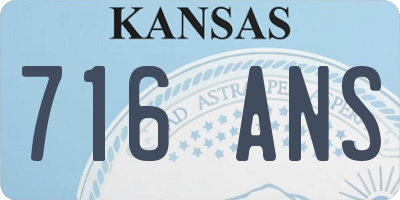 KS license plate 716ANS