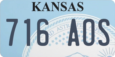 KS license plate 716AOS