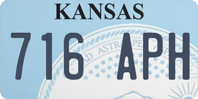 KS license plate 716APH