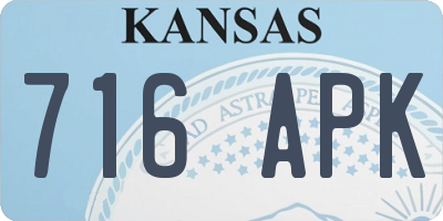KS license plate 716APK