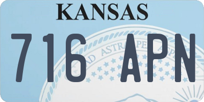 KS license plate 716APN