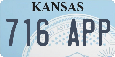 KS license plate 716APP