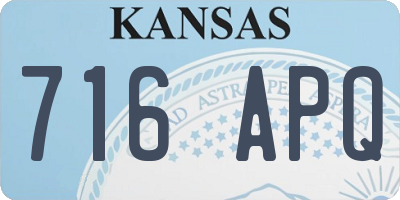 KS license plate 716APQ