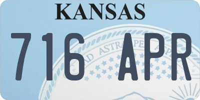 KS license plate 716APR
