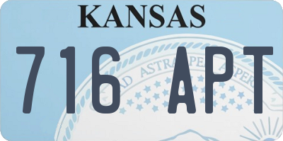 KS license plate 716APT