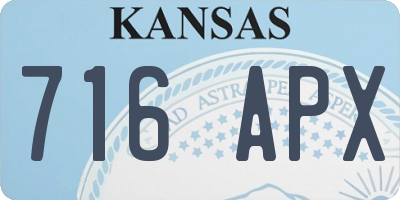KS license plate 716APX