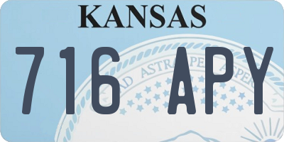 KS license plate 716APY