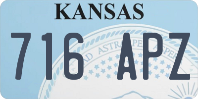 KS license plate 716APZ