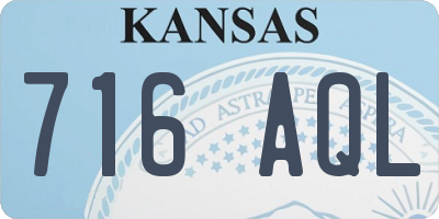 KS license plate 716AQL