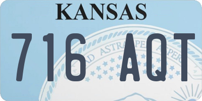 KS license plate 716AQT