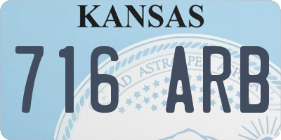 KS license plate 716ARB