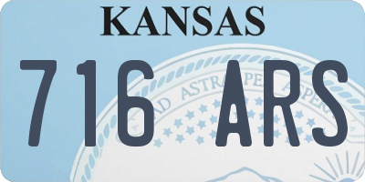 KS license plate 716ARS