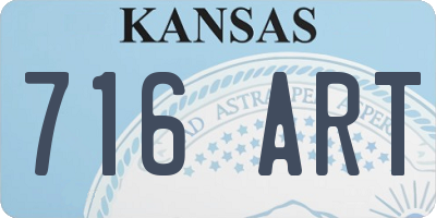 KS license plate 716ART