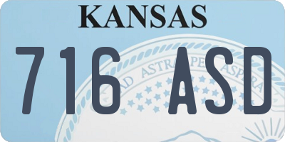 KS license plate 716ASD