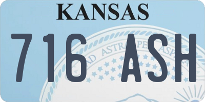 KS license plate 716ASH