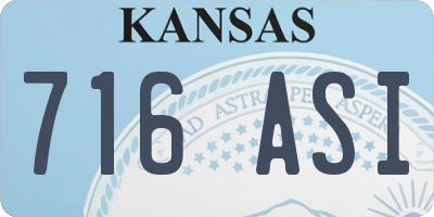 KS license plate 716ASI