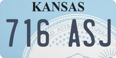 KS license plate 716ASJ