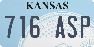 KS license plate 716ASP