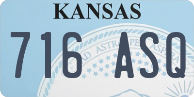 KS license plate 716ASQ