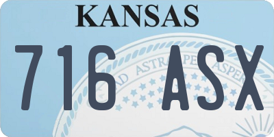 KS license plate 716ASX