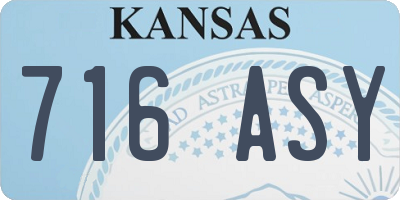 KS license plate 716ASY