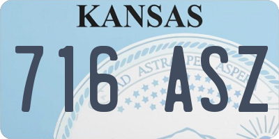 KS license plate 716ASZ