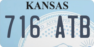 KS license plate 716ATB