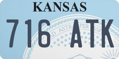 KS license plate 716ATK
