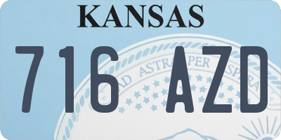 KS license plate 716AZD