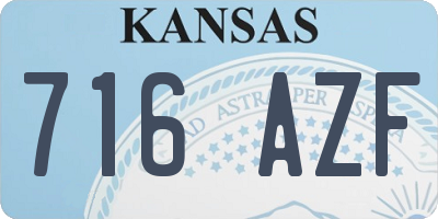 KS license plate 716AZF